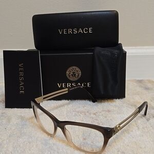 Versace Cat Eye Eyeglasses Brown Ombre